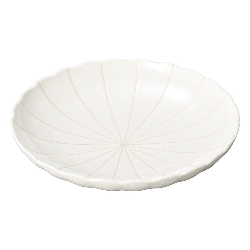 山万 50804-190 十草 (粉引)菊型7.5皿 1個(ご注文単位1個)【直送品】