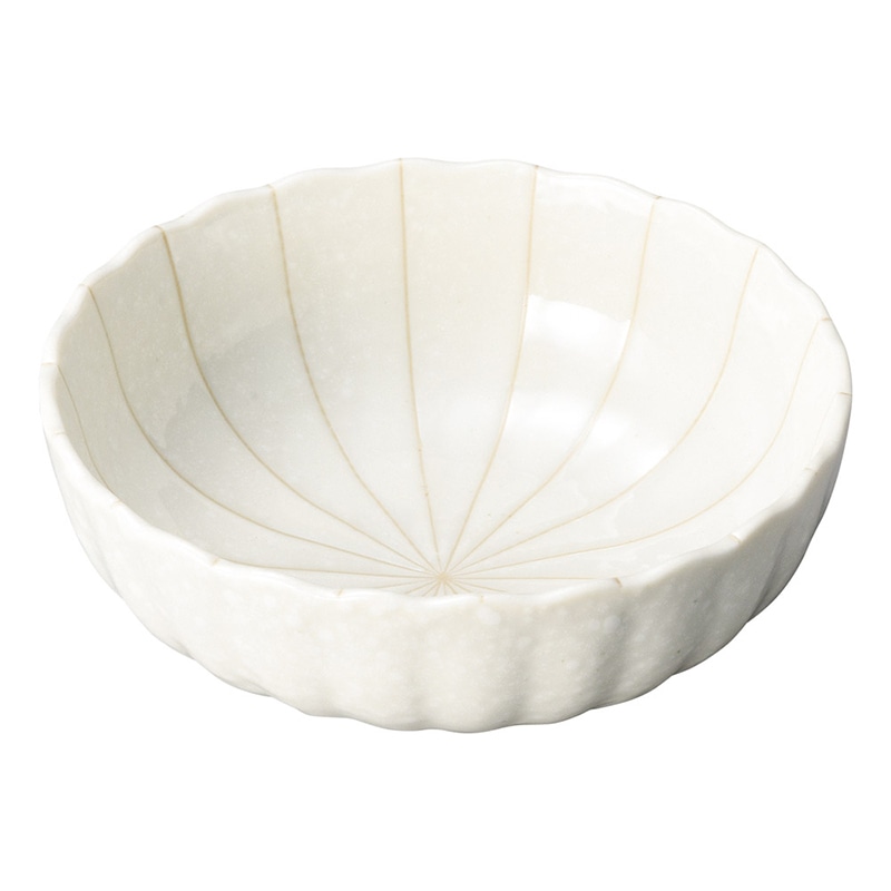 山万 50806-190 十草 (粉引)菊型4.5鉢 1個(ご注文単位1個)【直送品】