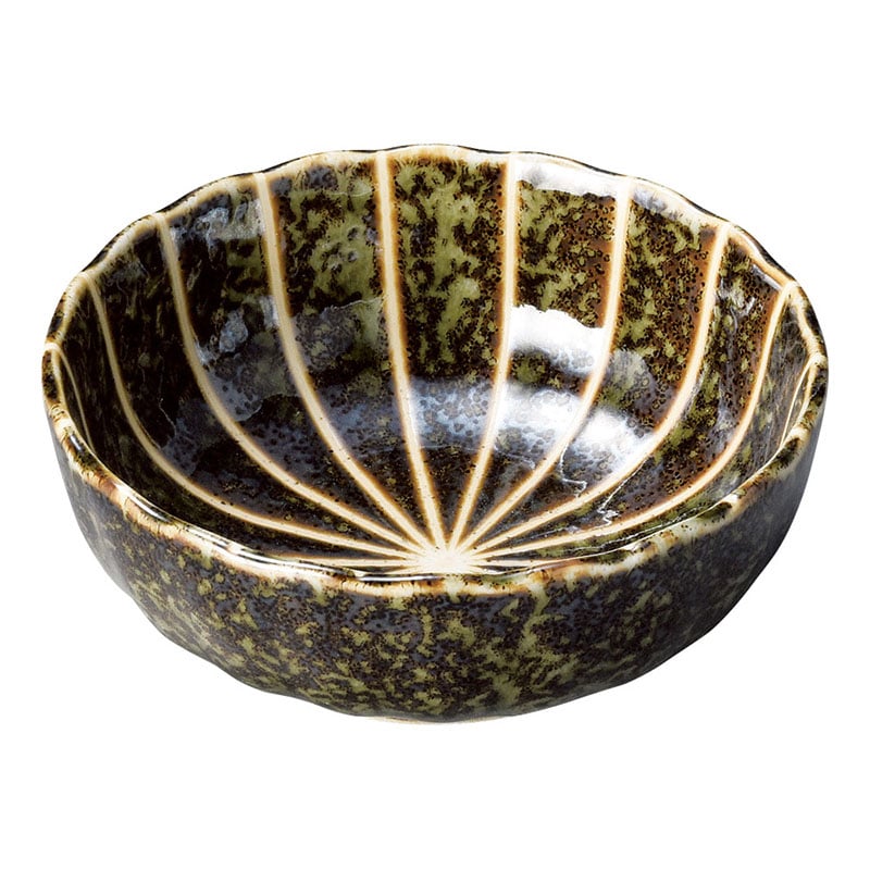 山万 50823-190 十草 (深緑)菊型3.5鉢 1個（ご注文単位1個）【直送品】