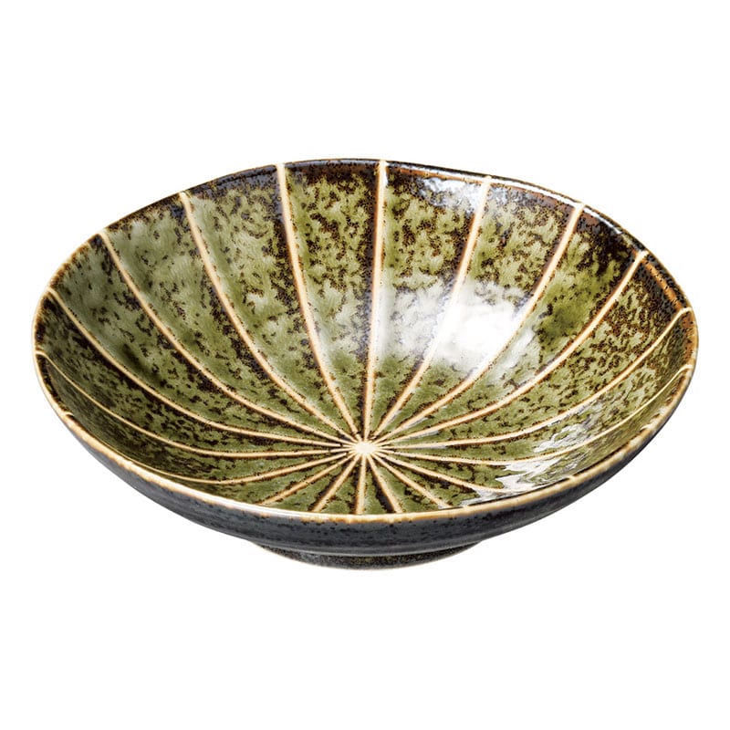 山万 50826-190 十草 (深緑)5.5浅鉢 1個（ご注文単位1個）【直送品】