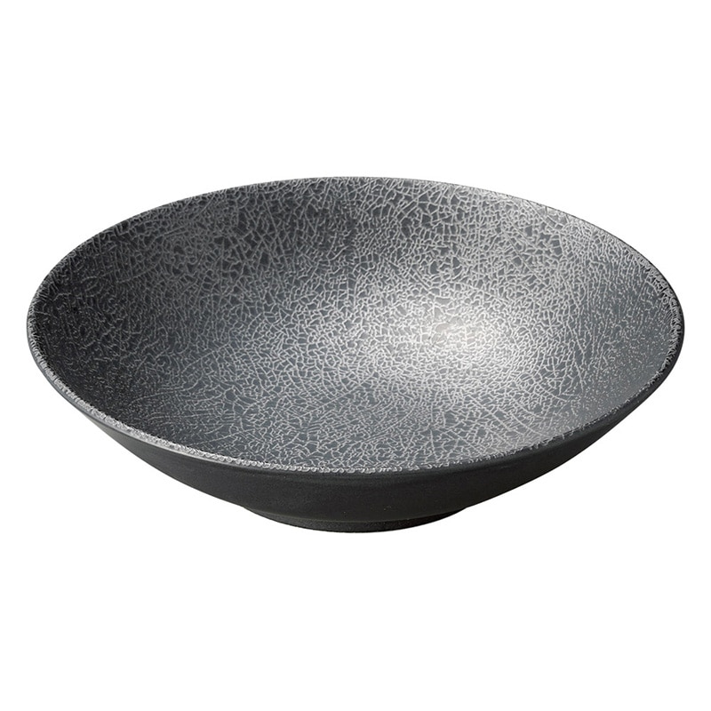 山万 48418-020 墨縅 すみおどし 24cm浅ボ 1個（ご注文単位1個）【直送品】