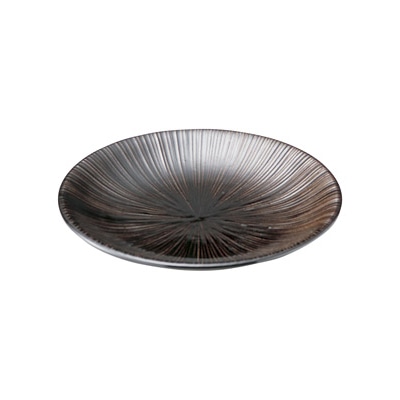 山万 49155-400 千段 黒天目5.5皿 1個（ご注文単位1個）【直送品】