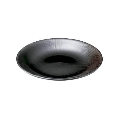 山万 49157-400 千段 黒天目尺皿 1個（ご注文単位1個）【直送品】