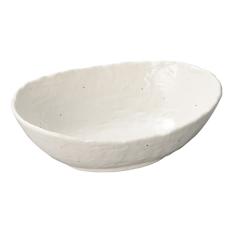 山万 48707-020 白粉引 ダ円大鉢 1個（ご注文単位1個）【直送品】