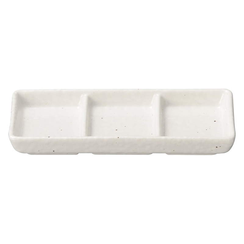 山万 48737-020 白粉引 三ツ切皿 1個（ご注文単位1個）【直送品】