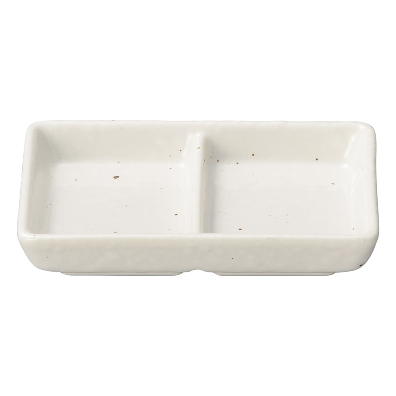 山万 48738-020 白粉引 二ツ切皿 1個（ご注文単位1個）【直送品】