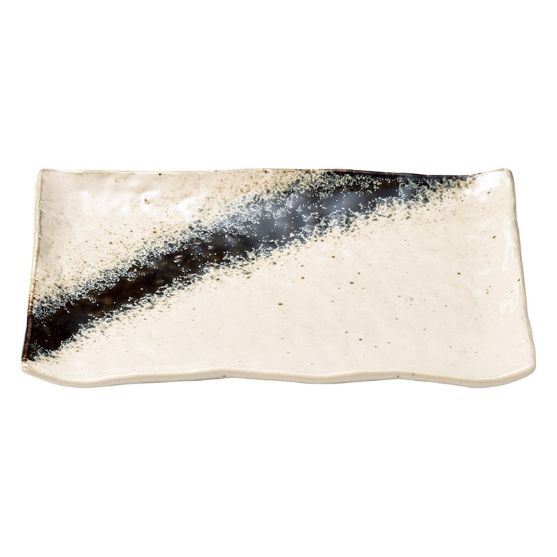 山万 49268-570 銀河 石目8.0長角皿 1個（ご注文単位1個）【直送品】