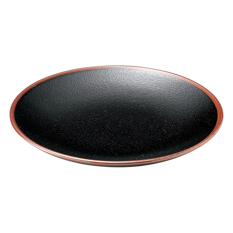 山万 49004-170 ゆず天目 7.0皿 1個（ご注文単位1個）【直送品】