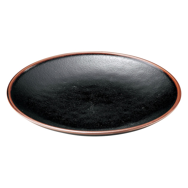 山万 49005-170 ゆず天目 8.0皿 1個（ご注文単位1個）【直送品】