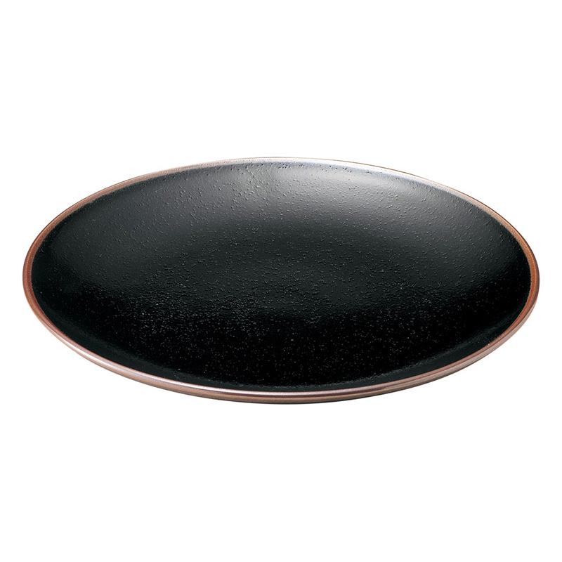 山万 49006-170 ゆず天目 9.0皿 1個（ご注文単位1個）【直送品】