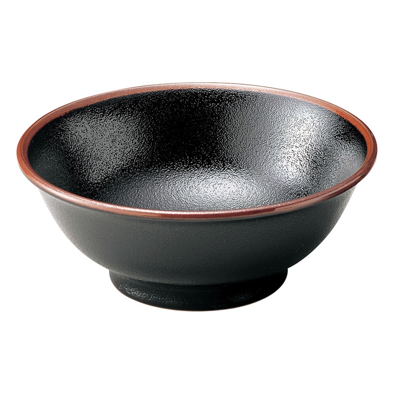 山万 49018-170 ゆず天目 6.8高台丼 1個（ご注文単位1個）【直送品】