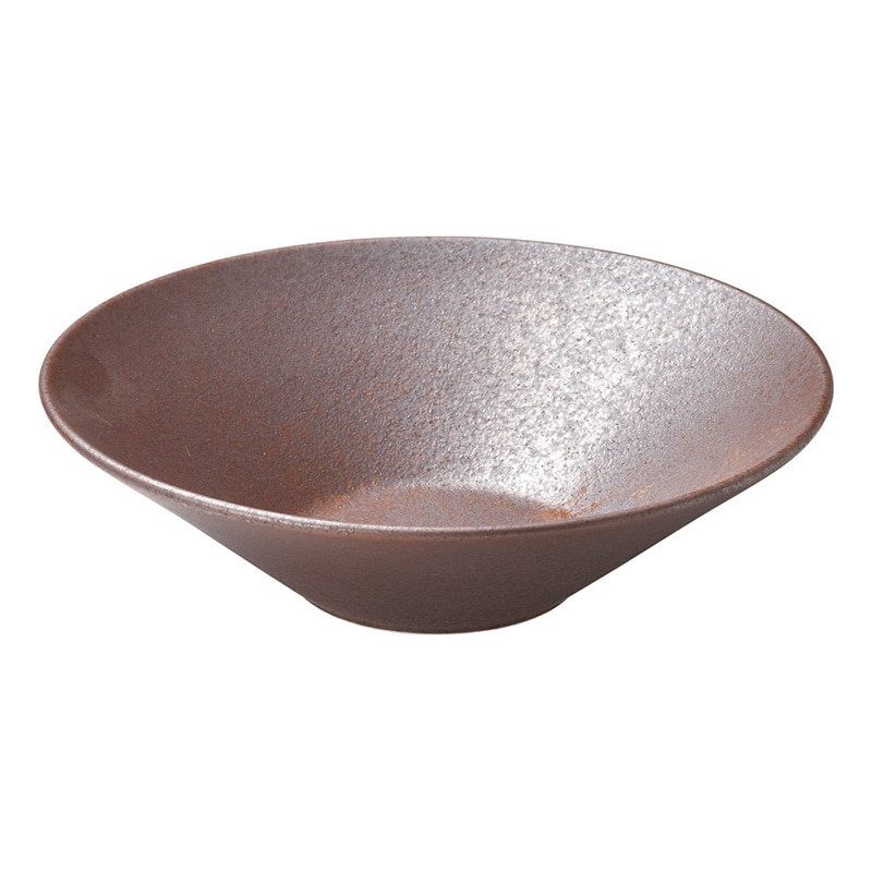 山万 47914-180 赤茶備前 8.0浅ボール 1個（ご注文単位1個）【直送品】