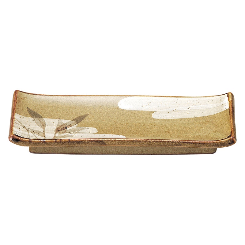 山万 49356-180 黄果鉄砂 長角付出皿 1個（ご注文単位1個）【直送品】