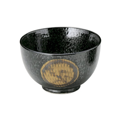 山万 50161-130 引出黒丸紋 夏目5.0丼 1個（ご注文単位1個）【直送品】