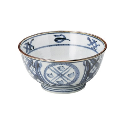 山万 50131-130 古染間取丸紋 5.5多用丼 1個（ご注文単位1個）【直送品】