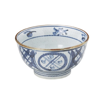 山万 50132-130 古染間取丸紋 6.0多用丼 1個（ご注文単位1個）【直送品】