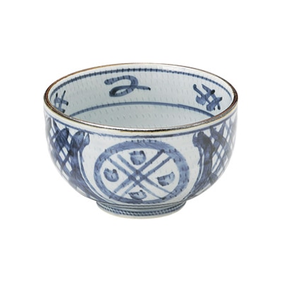 山万 50136-130 古染間取丸紋 4.5丼 1個（ご注文単位1個）【直送品】