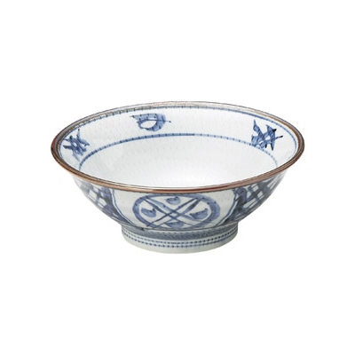 山万 50139-130 古染間取丸紋 6.5そば丼 1個（ご注文単位1個）【直送品】