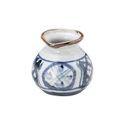 山万 50146-130 古染間取丸紋 1合そば徳利 1個（ご注文単位1個）【直送品】