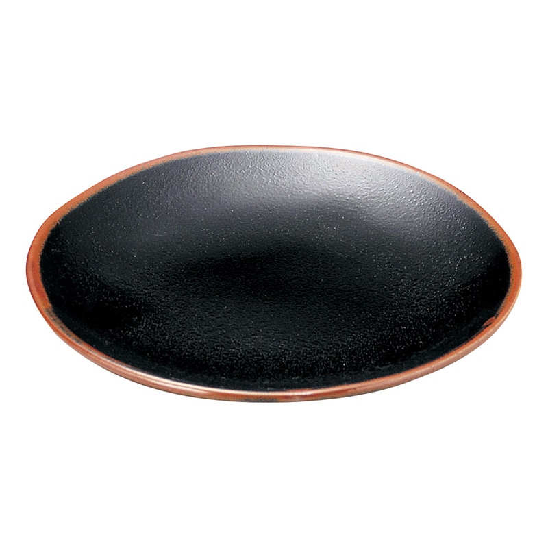 山万 48803-100 ゆず天目 丸5.0皿 1個（ご注文単位1個）【直送品】