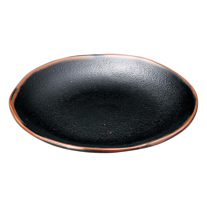 山万 48804-100 ゆず天目 丸6.0皿 1個（ご注文単位1個）【直送品】