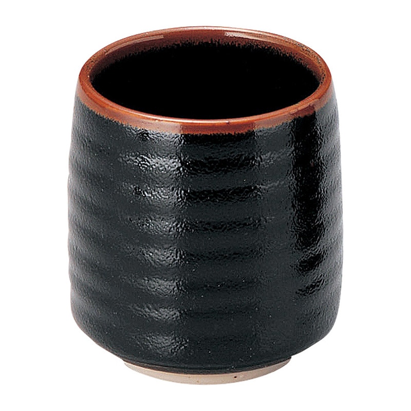 山万 48927-100 ゆず天目 湯呑(大) 1個（ご注文単位1個）【直送品】