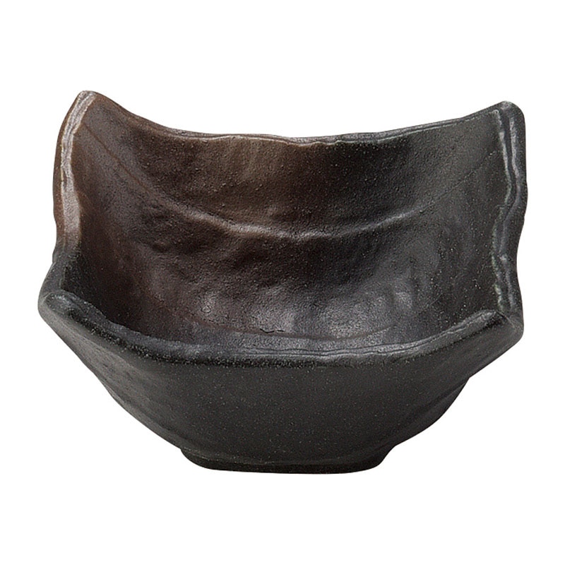 山万 49103-250 黒備前 四角小鉢 中 1個（ご注文単位1個）【直送品】