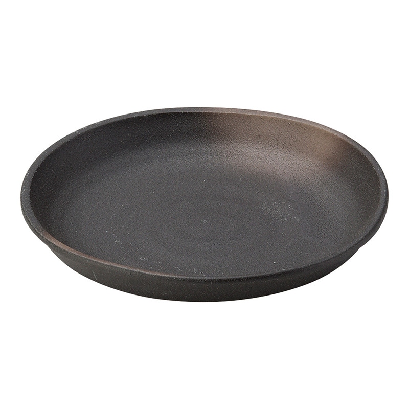 山万 49110-250 黒備前 三ツ山5.0皿 1個（ご注文単位1個）【直送品】