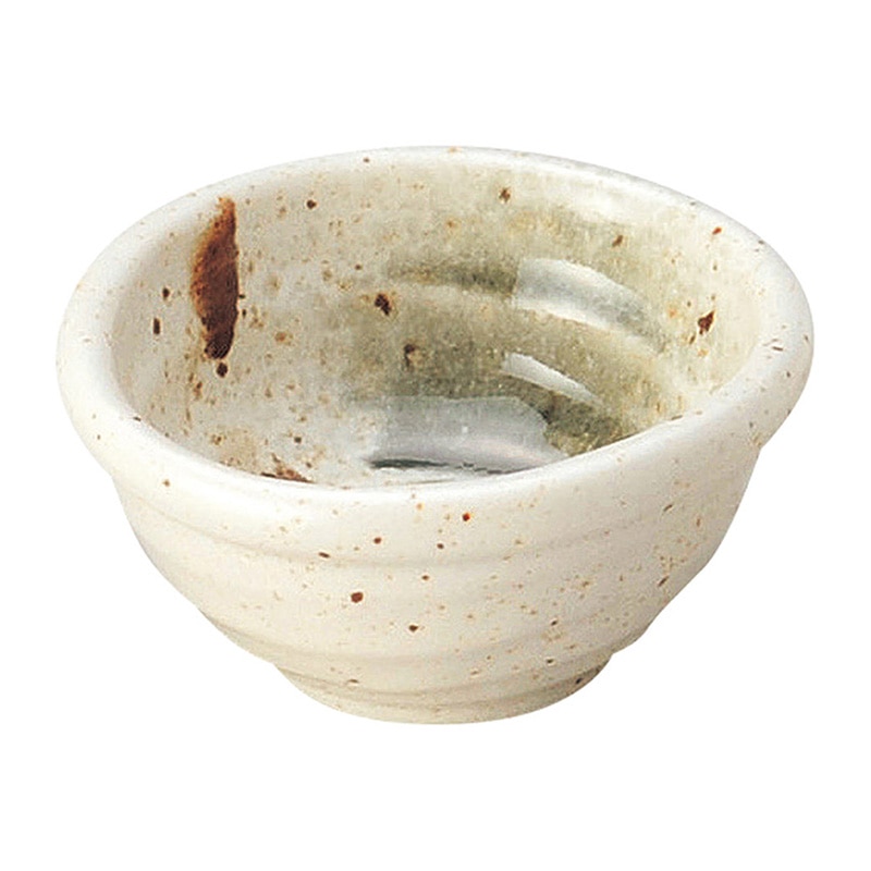 山万 49631-250 白マット織部吹刷毛目 玉割珍味 1個（ご注文単位1個）【直送品】