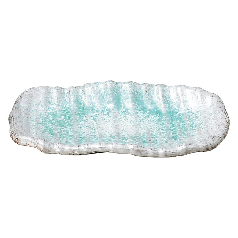 山万 49816-650 青釉 6号長角皿 1個（ご注文単位1個）【直送品】