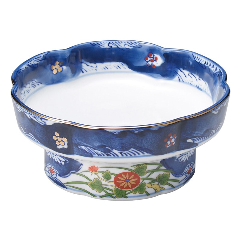 山万 50304-170 古伊万里 高台刺身鉢 1個（ご注文単位1個）【直送品】