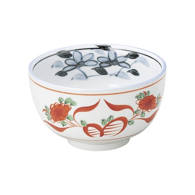 山万 50331-170 赤絵花 夏目5.5丼 1個（ご注文単位1個）【直送品】