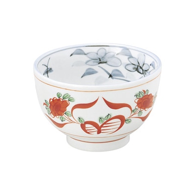 山万 50332-170 赤絵花 夏目5.0丼 1個（ご注文単位1個）【直送品】