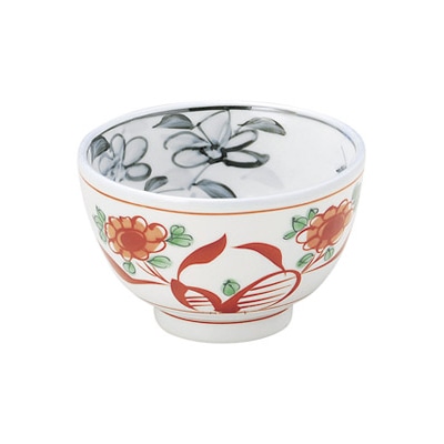 山万 50334-170 赤絵花 夏目3.8丼 1個（ご注文単位1個）【直送品】