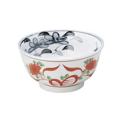 山万 50339-170 赤絵花 反型5.0種丼 1個（ご注文単位1個）【直送品】