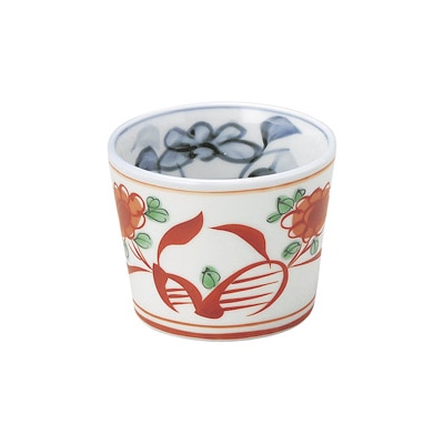 山万 50343-170 赤絵花 そば千代口 1個（ご注文単位1個）【直送品】