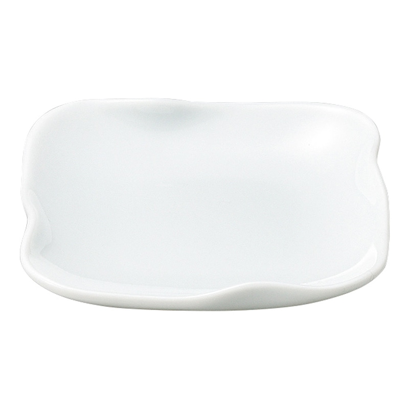 山万 50367-290 イルタ青白磁 9cmナデ角小皿 1個(ご注文単位1個)【直送品】