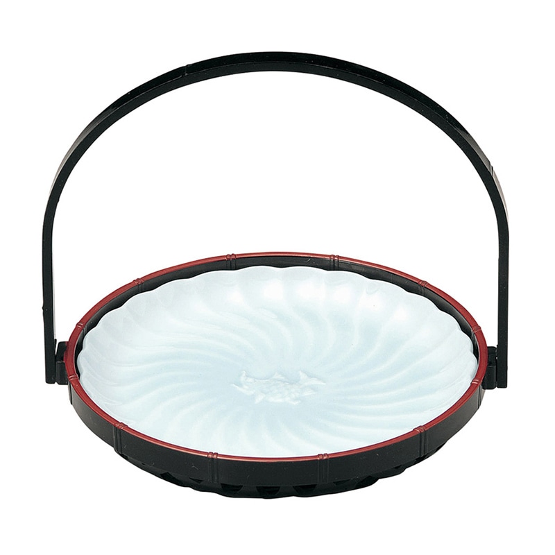 山万 49515-290 青白磁 魚5.5天ぷら皿手さげ 1個（ご注文単位1個）【直送品】