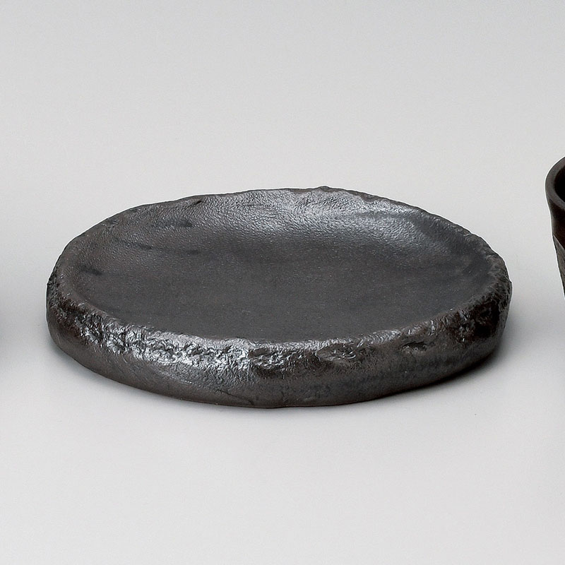 山万 51613-660 黒土小判石形陶板 1個（ご注文単位1個）【直送品】