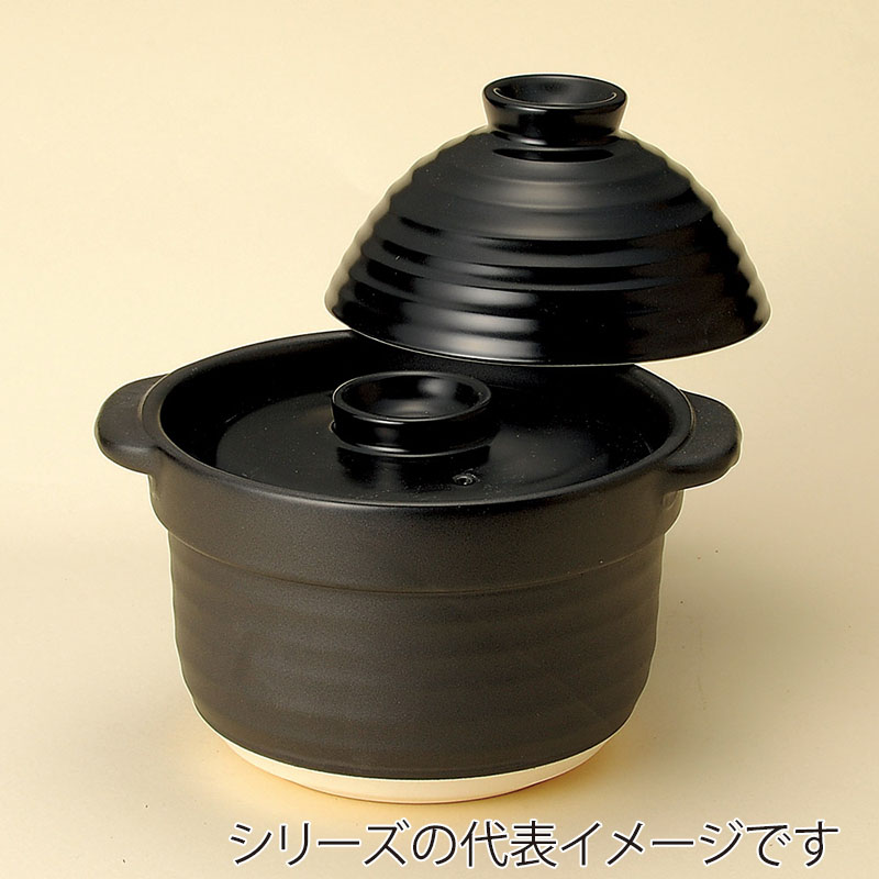 山万 52633-470 ごはん炊きブラック1合炊き 1個（ご注文単位1個）【直送品】