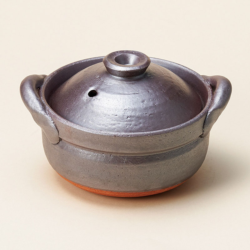 山万 52815-650 鉄釉炊鍋(萬古焼) 1個（ご注文単位1個）【直送品】