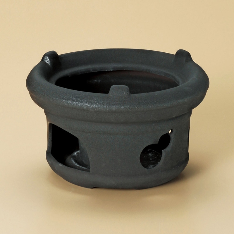 山万 53035-640 黒七輪風コンロ 1個（ご注文単位1個）【直送品】