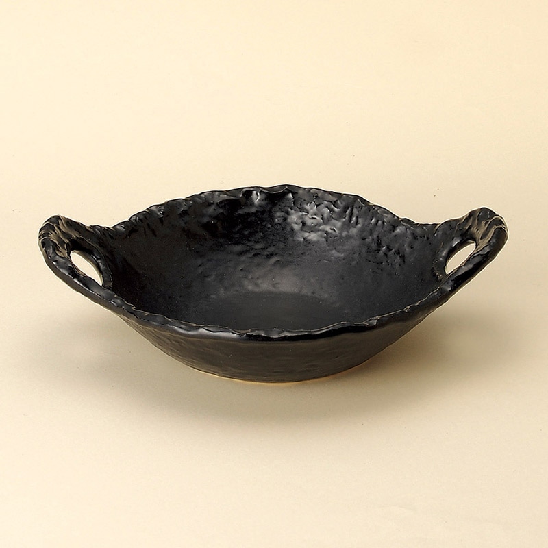 山万 53214-Y0 黒6号変形陶板(萬古焼) 1個（ご注文単位1個）【直送品】