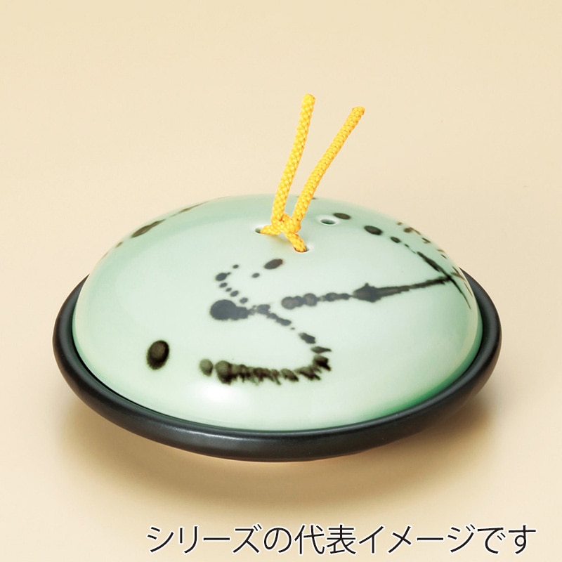 山万 53116-130 ヒワ釉黒飛ばし陶板鍋 大 蓋強 1個（ご注文単位1個）【直送品】