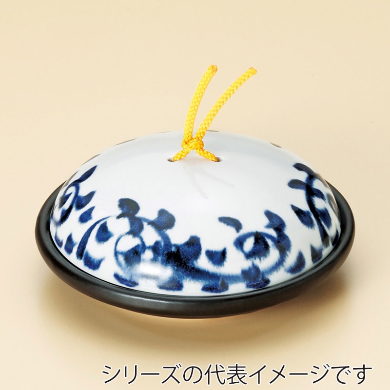 山万 53123-130 染付タコ唐草陶板鍋 大 蓋強化 1個(ご注文単位1個)【直送品】