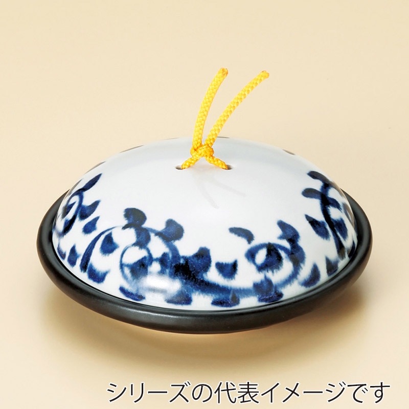 山万 53124-130 染付タコ唐草陶板鍋 小 蓋強化 1個(ご注文単位1個)【直送品】