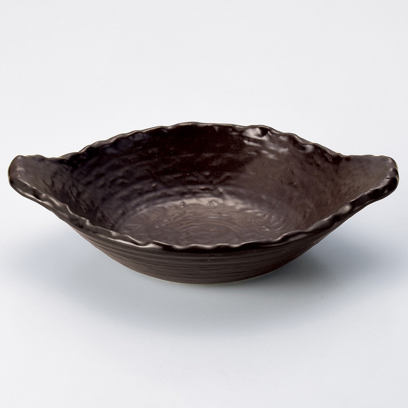 山万 53217-440 茶変形浅鍋 1個(ご注文単位1個)【直送品】