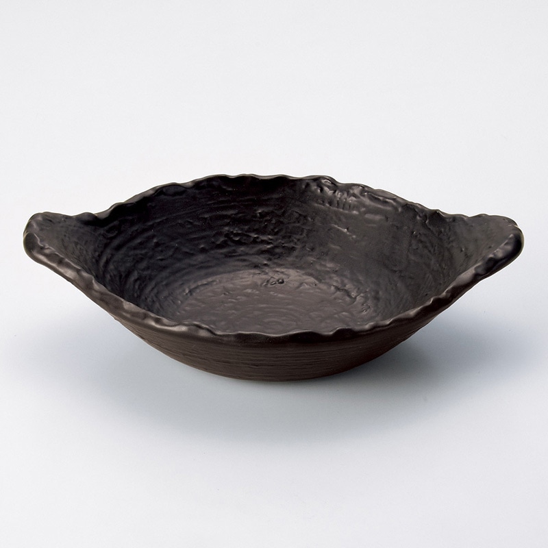 山万 53218-440 黒変形浅鍋 1個(ご注文単位1個)【直送品】