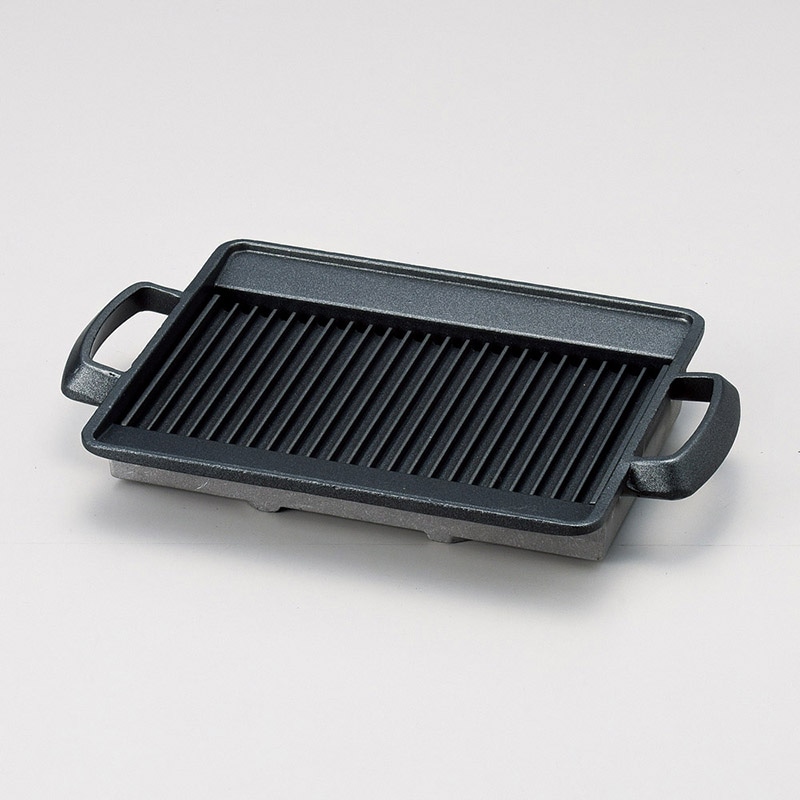 >山万 53406-410 焼物プレートさざ波 角 アルミ 1個(ご注文単位1個)【直送品】