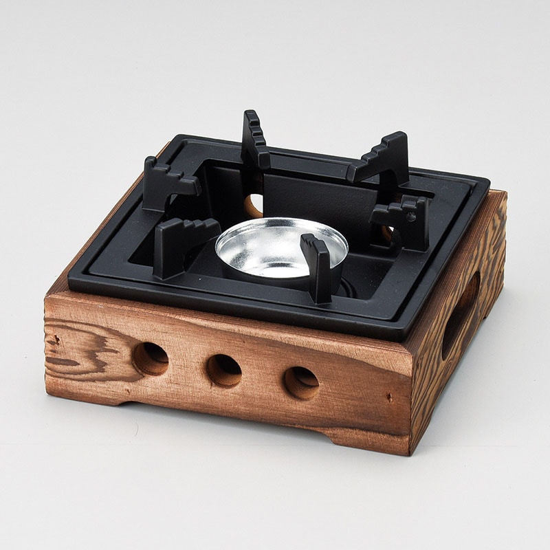 山万 53423-410 焼杉 大民芸風コンロセット 火 1個（ご注文単位1個）【直送品】